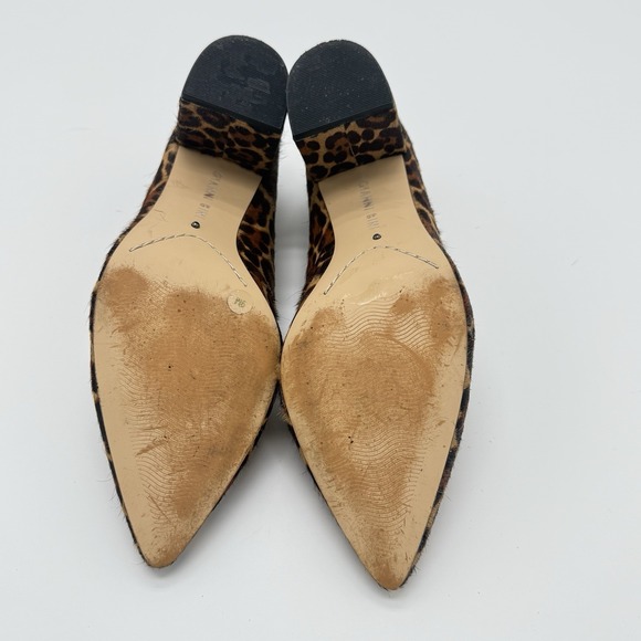 Gianni Bini Women's Heels Size 9M Leopard Print Leather/ Dyed Fur - Picture 5 of 12